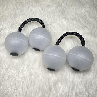 HAJHI Nivel de Entrada Asalato 2pcs Africano Ritmo Percusión, Kashaka Rhythmic Ball Esmerilado Ajustable Cuerda para Niños Principiantes Aslatuas Dedos Girar Coro Fiesta(Blanco)