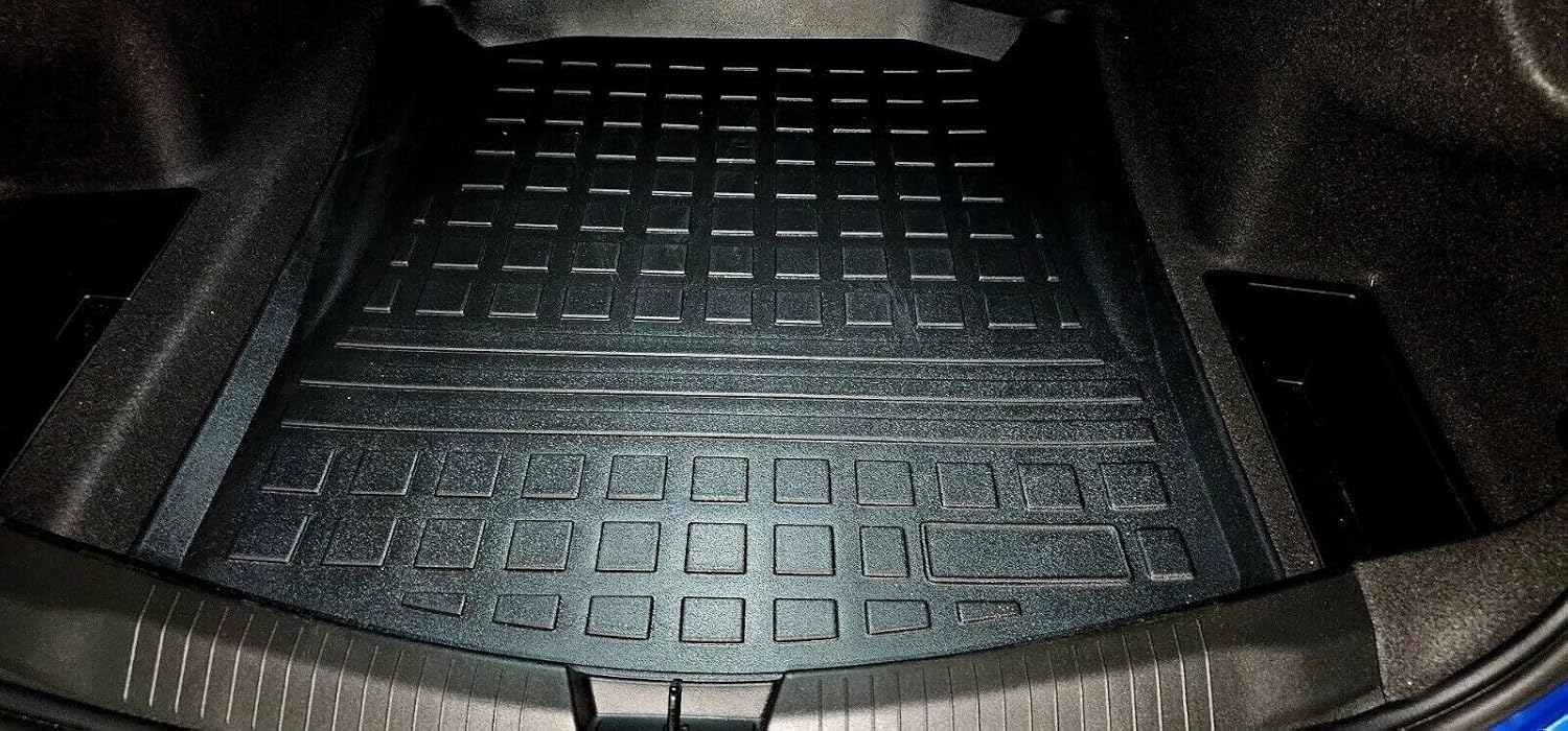 Cargo Liner - Trunk Mat for Cadillac CT5 CT5-V 2020-2026 – Weather-Resistant Trunk Mats for Cars with Raised Lip – Non-Slip Car Rear Trunk Mat Tray Pad Boot – Laser Pre-Cut Design