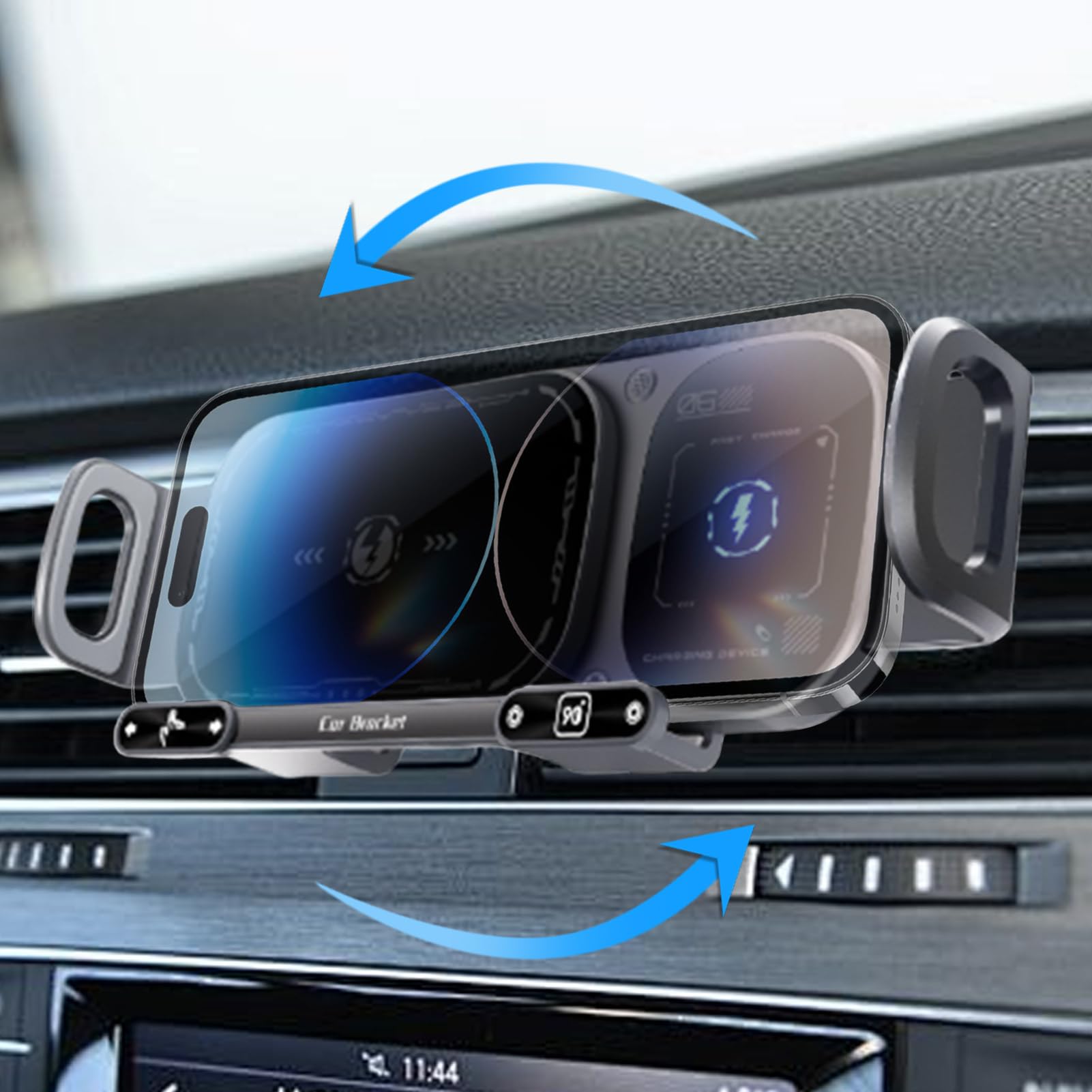 Support de téléphone Portable de Ventilation d'air 15 W Support de Voiture