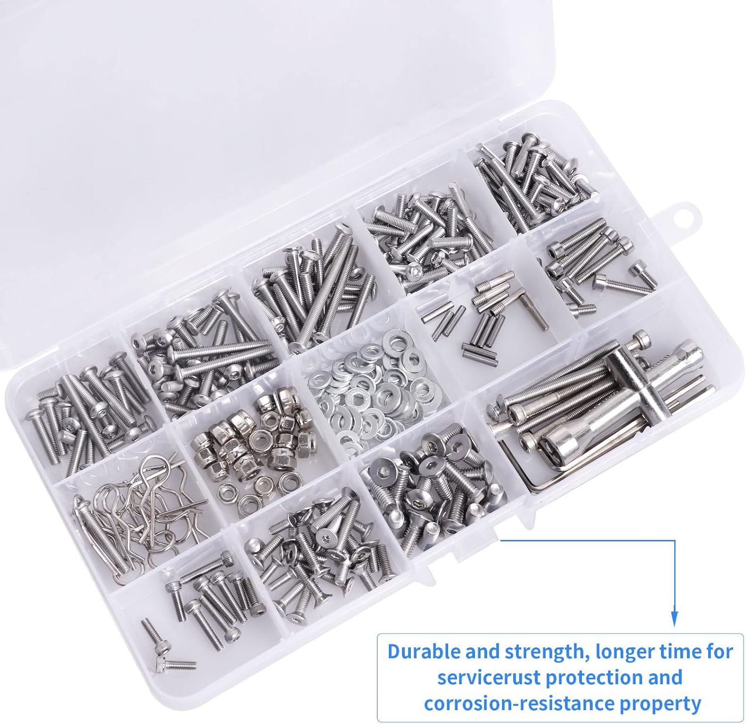 288pcs RC Screw Kit Hardware Fasteners Compatible with Traxxas Slash 1/10 2WD 4X4 RC Car