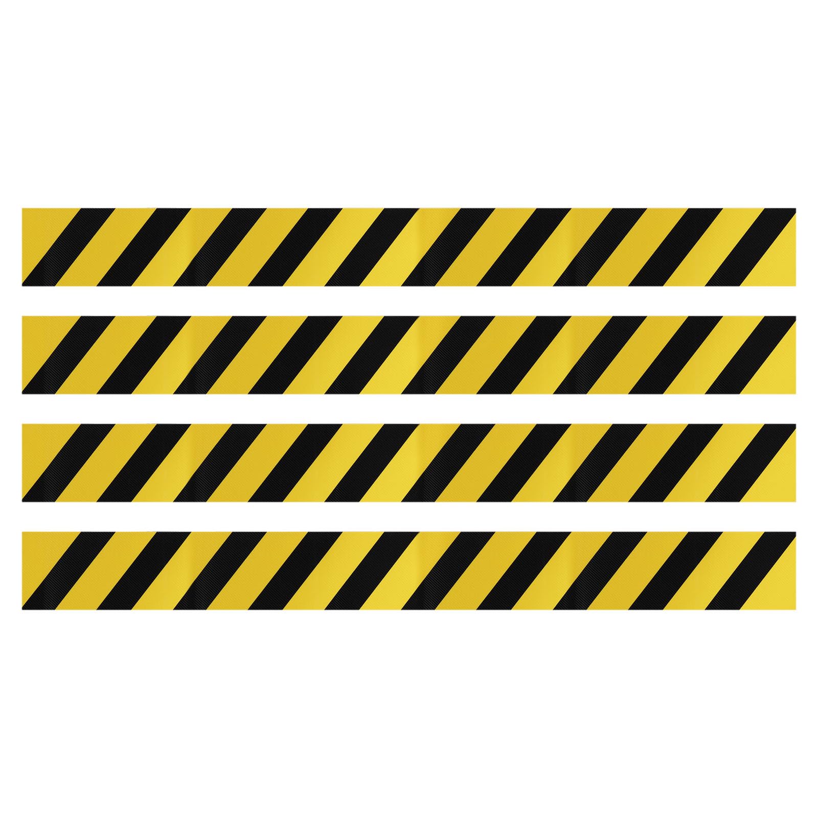 PATIKIL Stripe Caution Sticker Tape, 4 Pcs 39.4" x 3.9" PVC Self Adhesive Safety Warning Stripe Labels Decal Tape Waterproof for Stair Floor Wall,