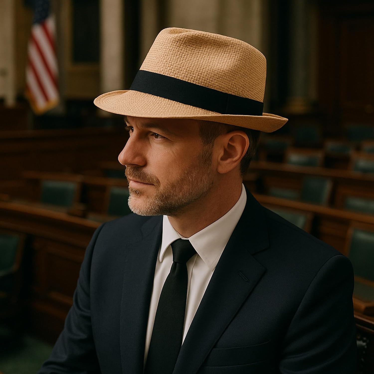 Straw Fedora Hats for Men Women Trilby Fedora Hat Roll Up Hats 1920s Short Brim Panama Hats - Image 9