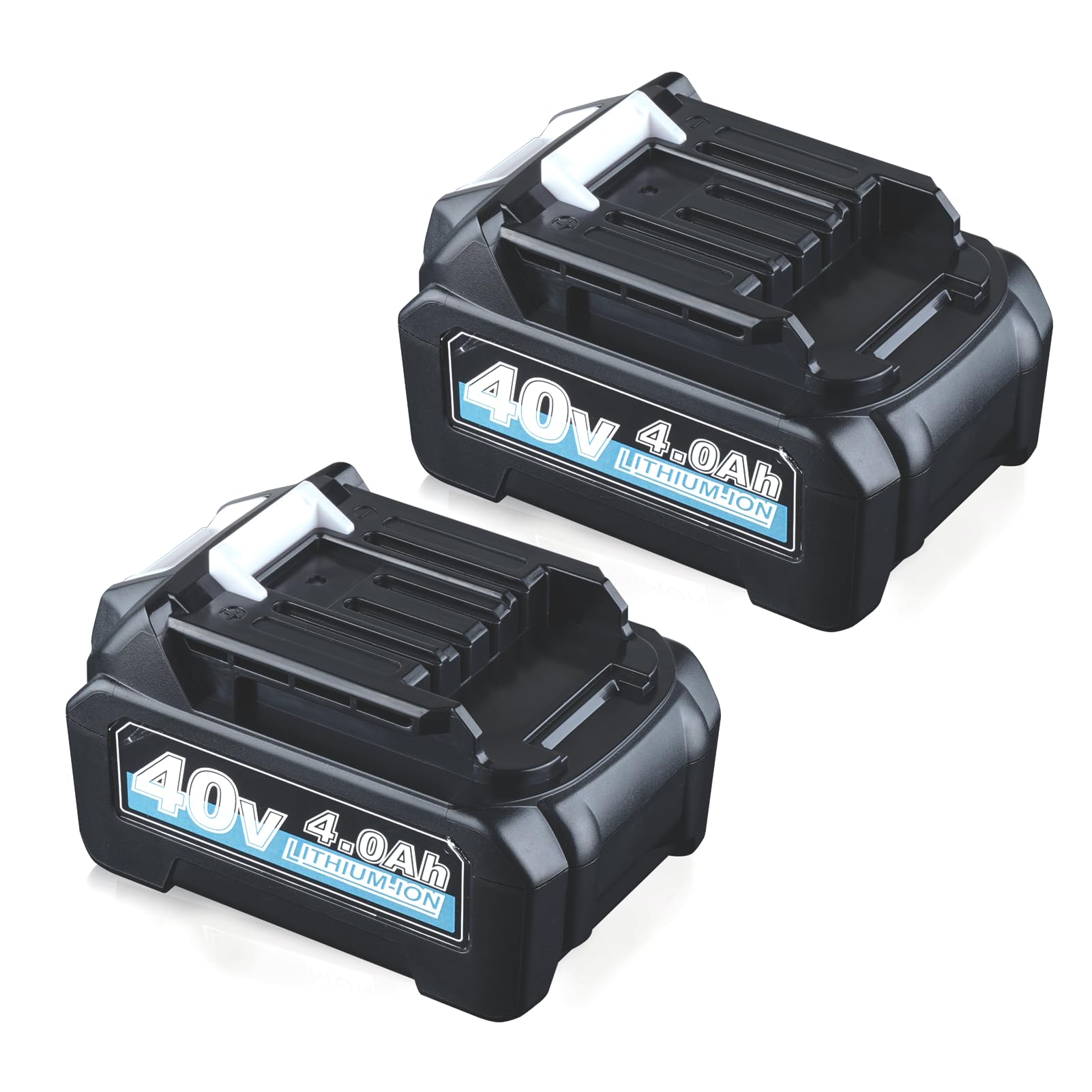 2-Pack 4.0Ah 40V Replacement Battery for Makita XGT BL4050 BL4040 BL4025 BL4020 BL4080F Lithium-Ion for Compatible with Makita Cordless Power Tools LED Indicator