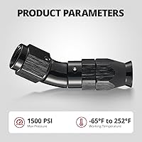 Vista 157 de EVIL ENERGY 6AN PTFE Manguera de extremo recto en color negro para manguera PTFE únicamente