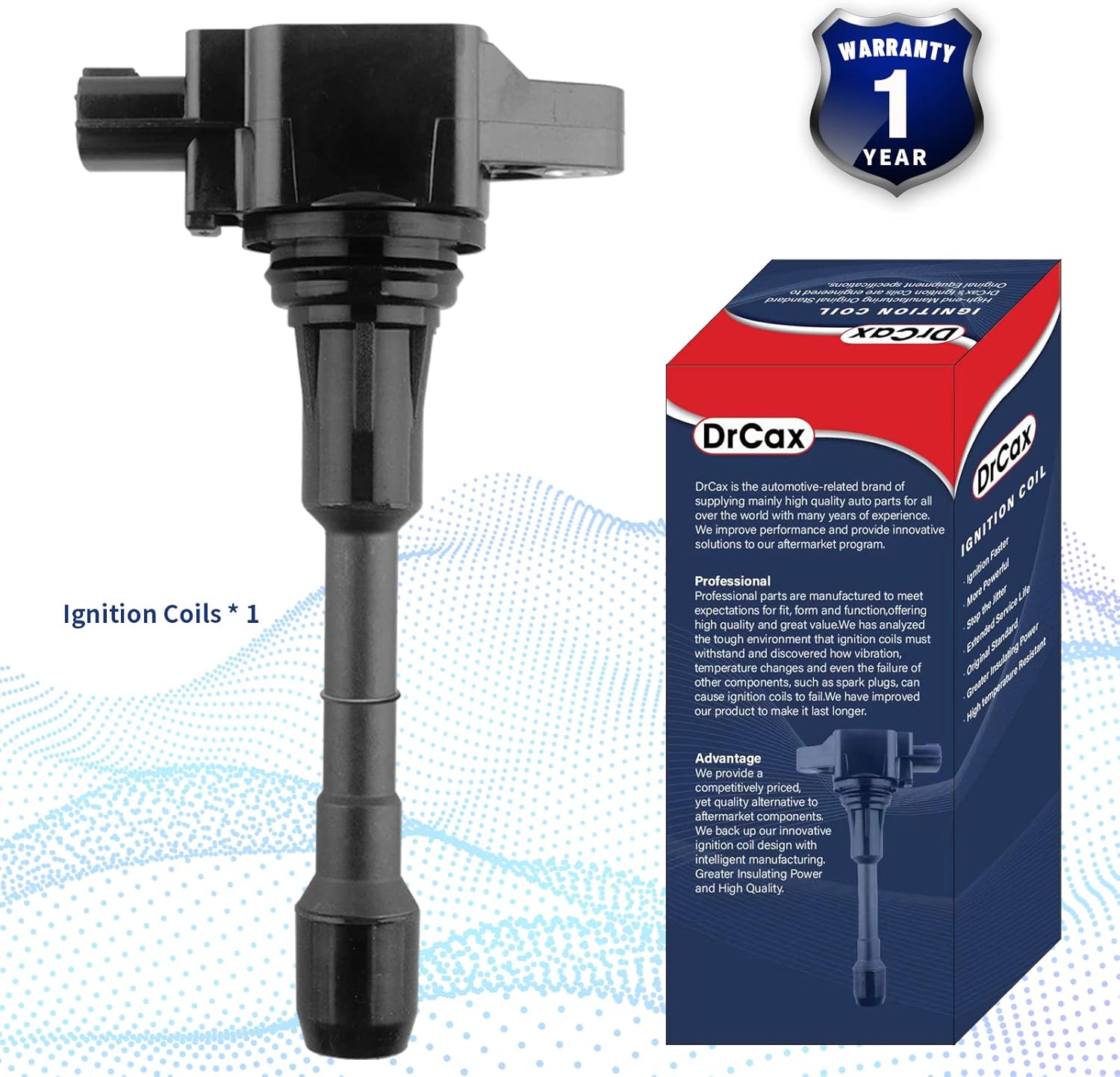 OEM Ignition Coil UF550 Compatible with 2007-2017 Nissan Infiniti Maxima Quest Pathfinder Murano Altima Q50 QX60 FX35 V6 3.5L Engines - 1 Pack