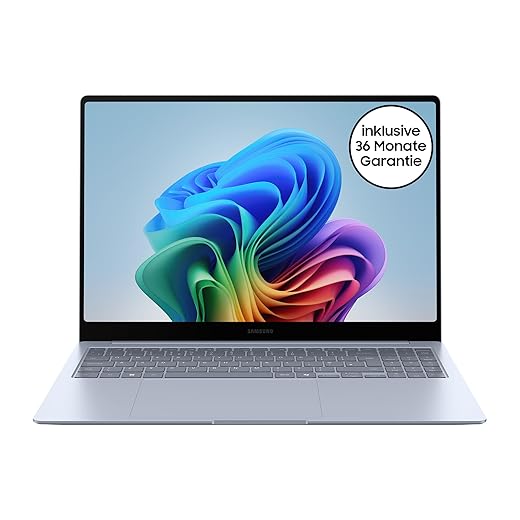 Samsung Galaxy Book4 Edge Galaxy AI-Laptop, 16-Zoll-Display, 16GB RAM, Snapdragon X Elite Pro Prozessor, Notebook 1TB Speicher, Copilot+ PC, Sapphire Blue, 3 Jahre Herstellergarantie