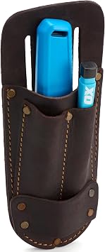 OX Tools Leather Tool Holsters & Pouches Hammer, Tape Measure, Utility & Roofers Knife Holders Durable Oil-Tanned Leather for 2 Tool Belts