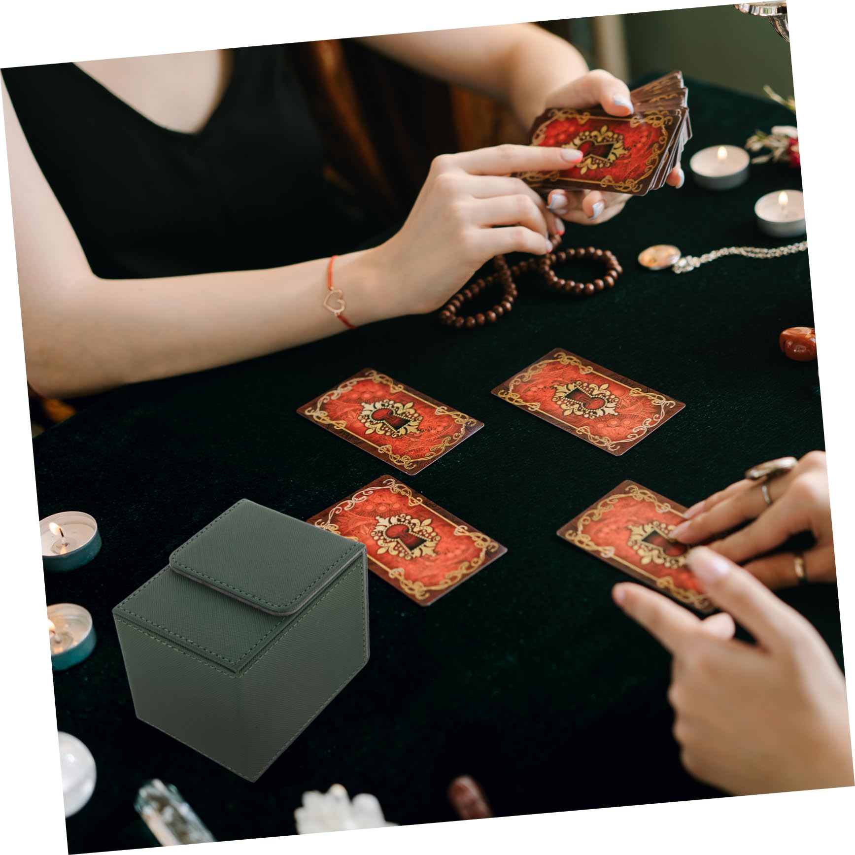 HANABASS 2pezzi Scatola Per Carte Da Gioco Pu Organizer Compatto Per Collezionisti Di Carte Custodia Magnetica Collezione Sicura e Protetta Adatta Per Poker e Giochi Da Tavolo