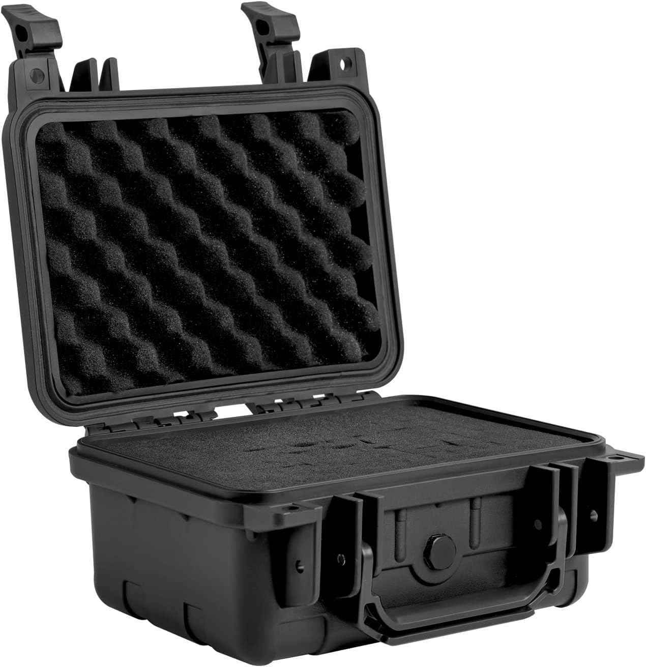 BIG RED AJFW611RR Torin Portable Plastic Tool Box with Foam, Waterproof & Shockproof Protector Hard Case for Tools, 9.2" x 8" x 4.8", camera case, Camera Case,Black