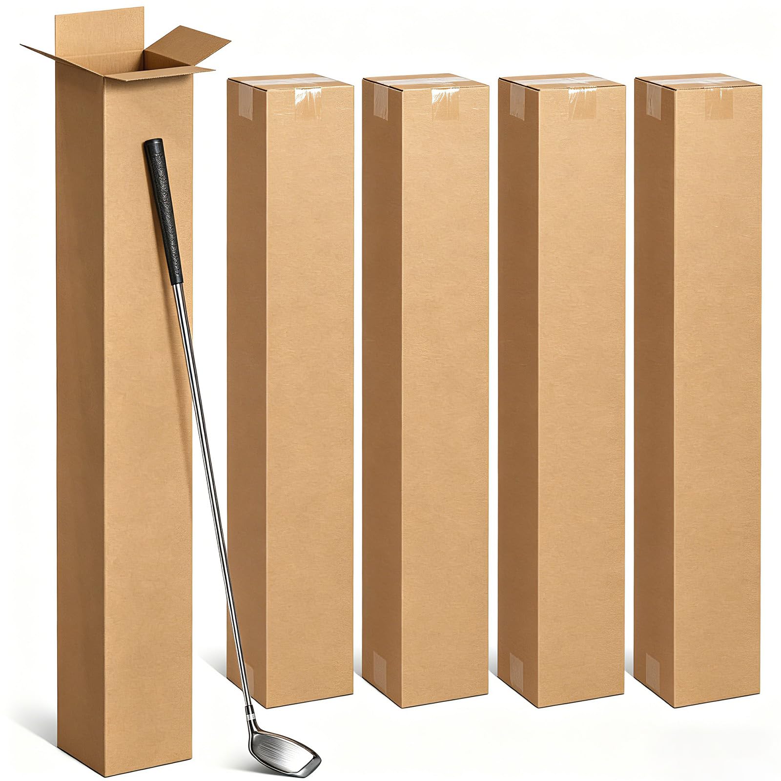 Photo 1 of Kattferia Golf Club Shipping Boxes, 5 Pack, 48x3.9x3.9 Inch
