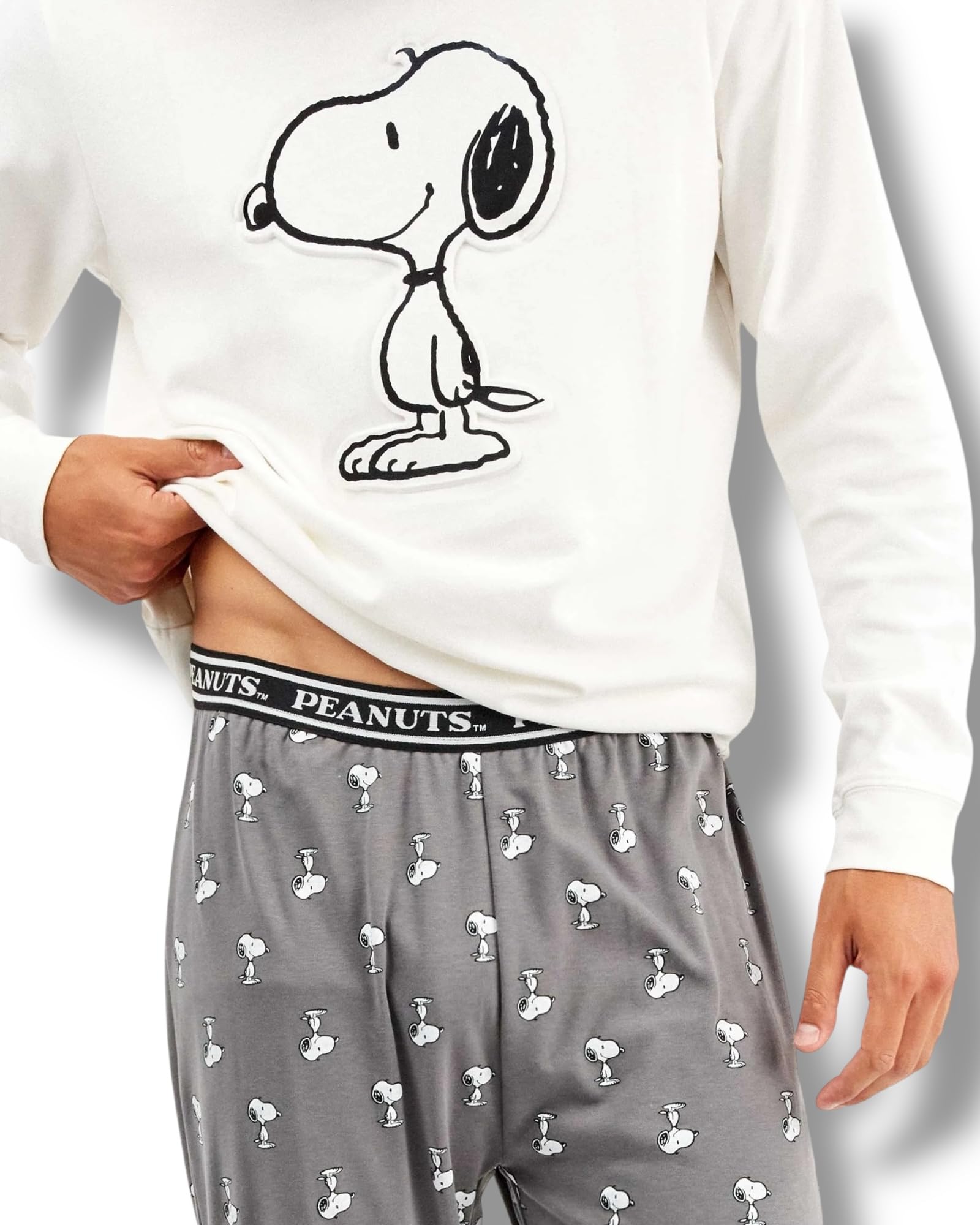 Snoopy - Pijama Invierno Caballero Gisela Snoopy Blanco Hombre