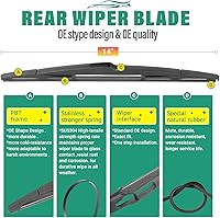 Vista 295 de 26" 20" 16" Windshield Wiper Blades Replacement for Dodge Grand Caravan 2008-2020 / Chrysler Town & Country 2008-2016 Premium All Weather Front Rear