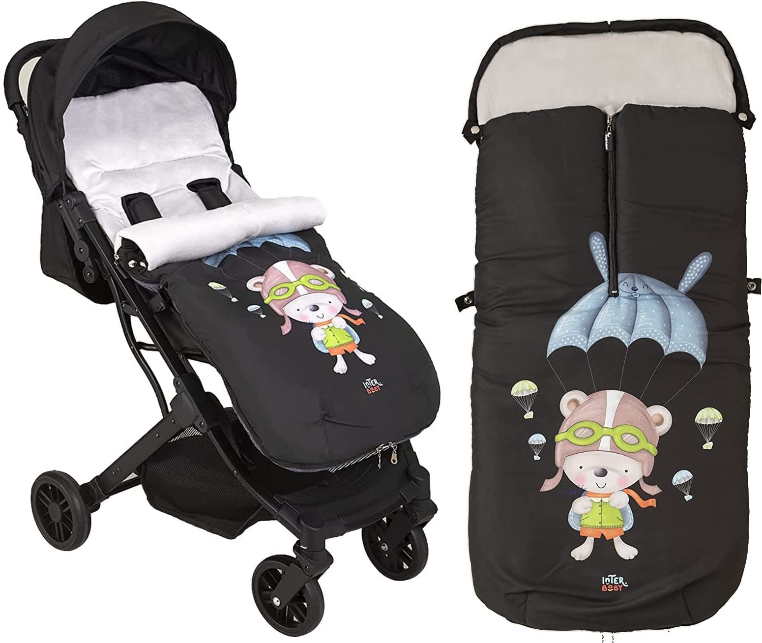 mibebestore - Saco Silla Paseo Universal Polar Modelo 9 Vichy Rosa - Oferta — view 14