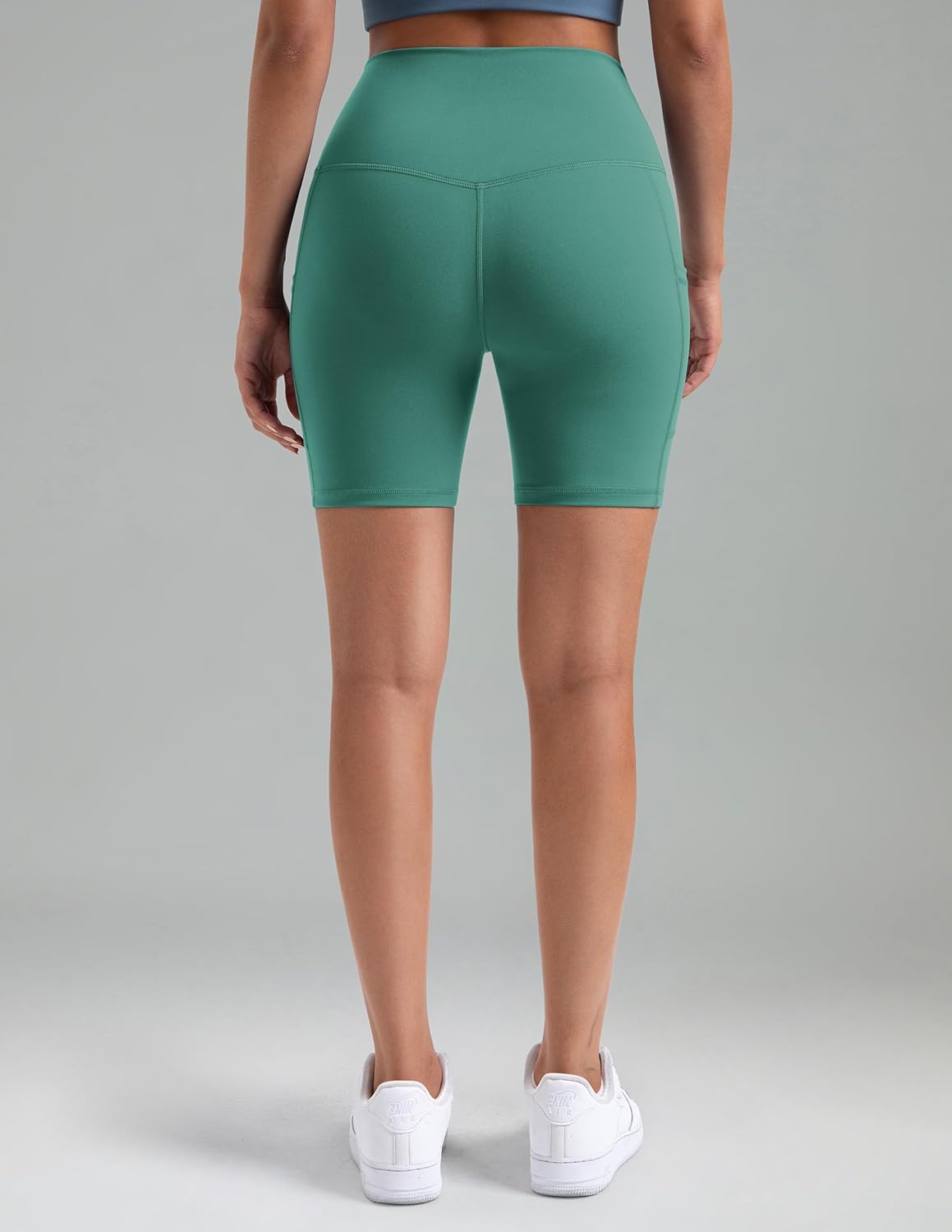 Colorfulkoala Women's High Waisted Biker Shorts with Pockets 6" Inseam Yoga Tummy Control Short - Image 2