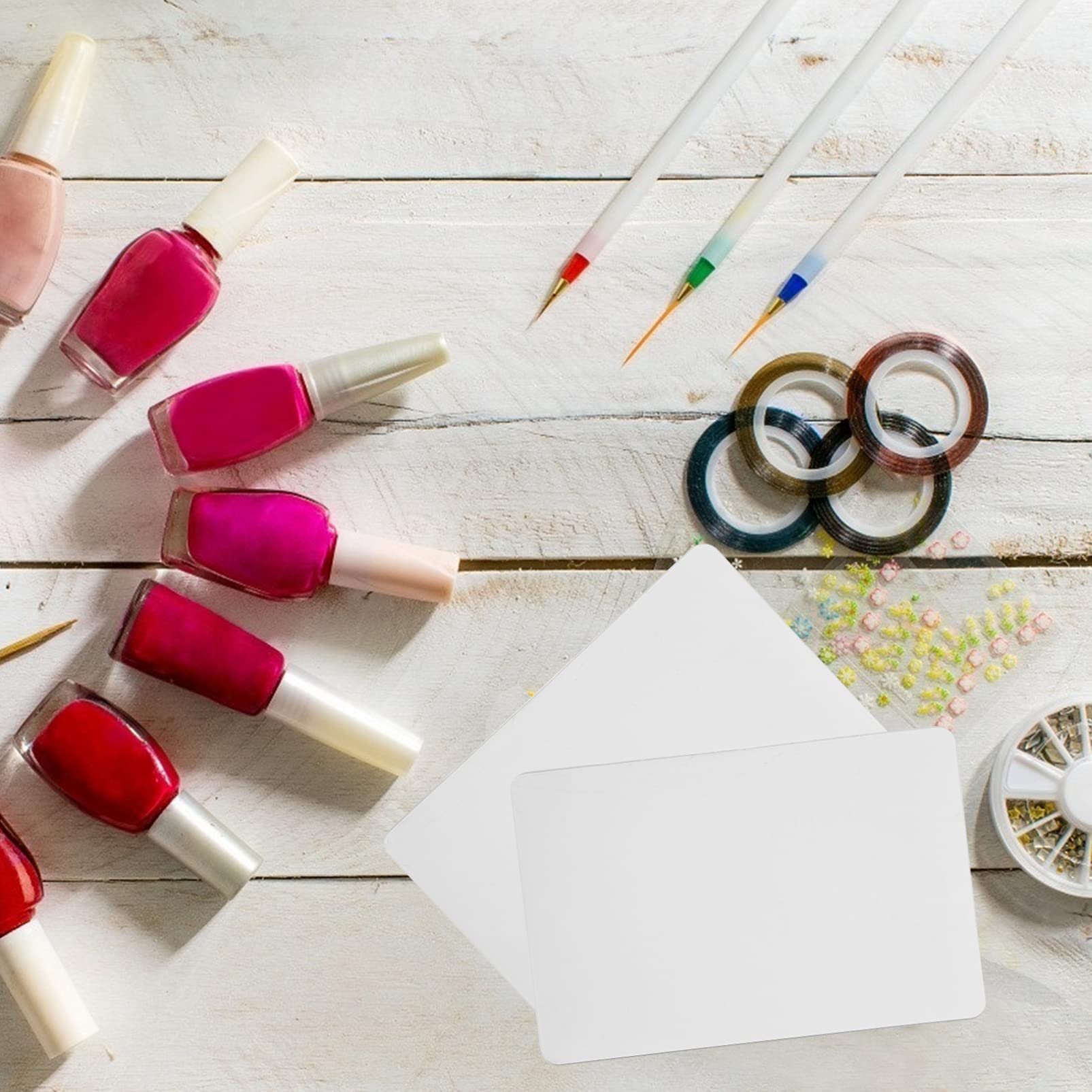 FRCOLOR 12pezzi Timbri Per Unghie Silicone Trasparente Con Raschietti Strumenti Per Nail Art Facili Da Usare Per Manicure Creative Casa e Salone
