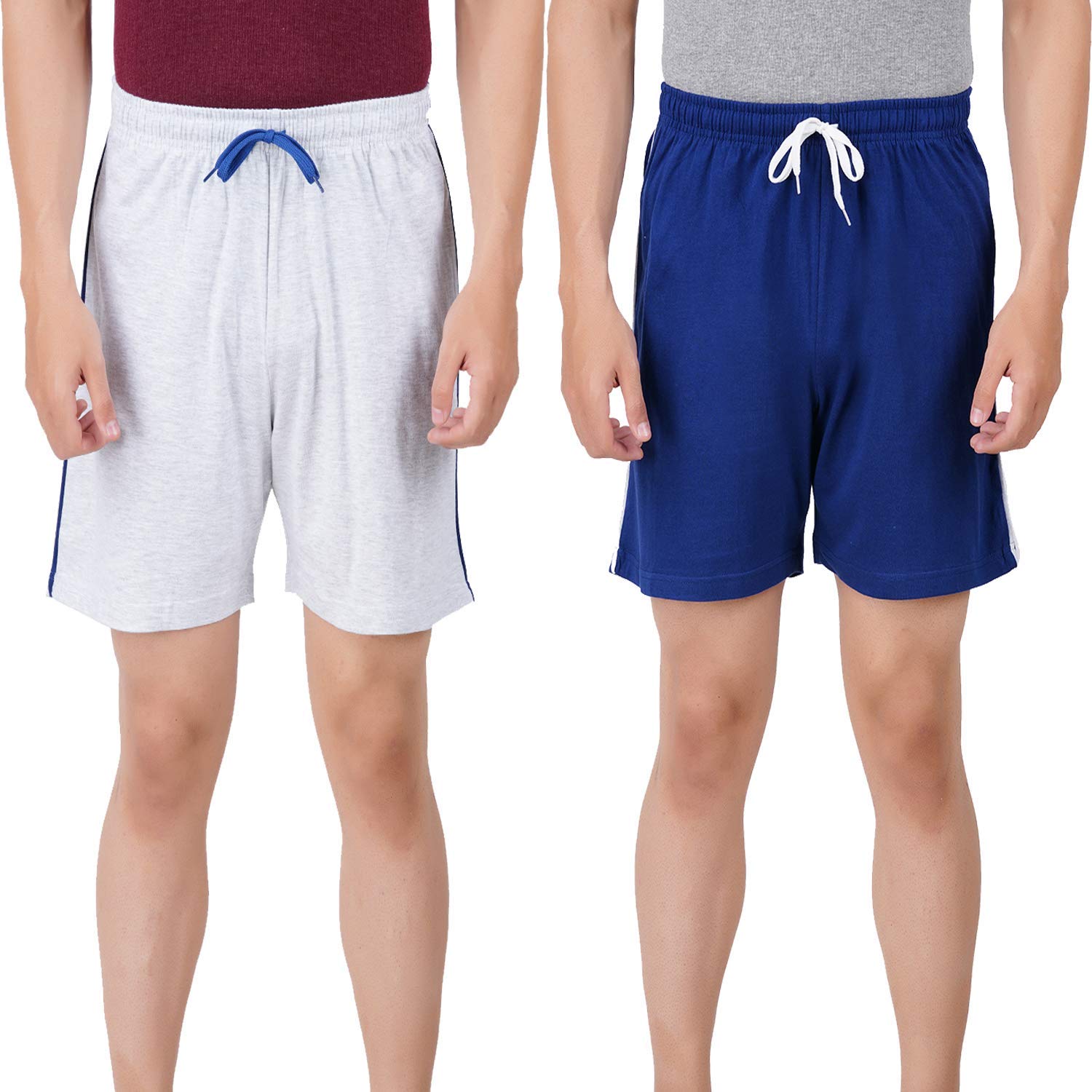 Men's Cotton Barmunda Bottom Lounge Casual Comfort Sleep Shorts-Pack of 2