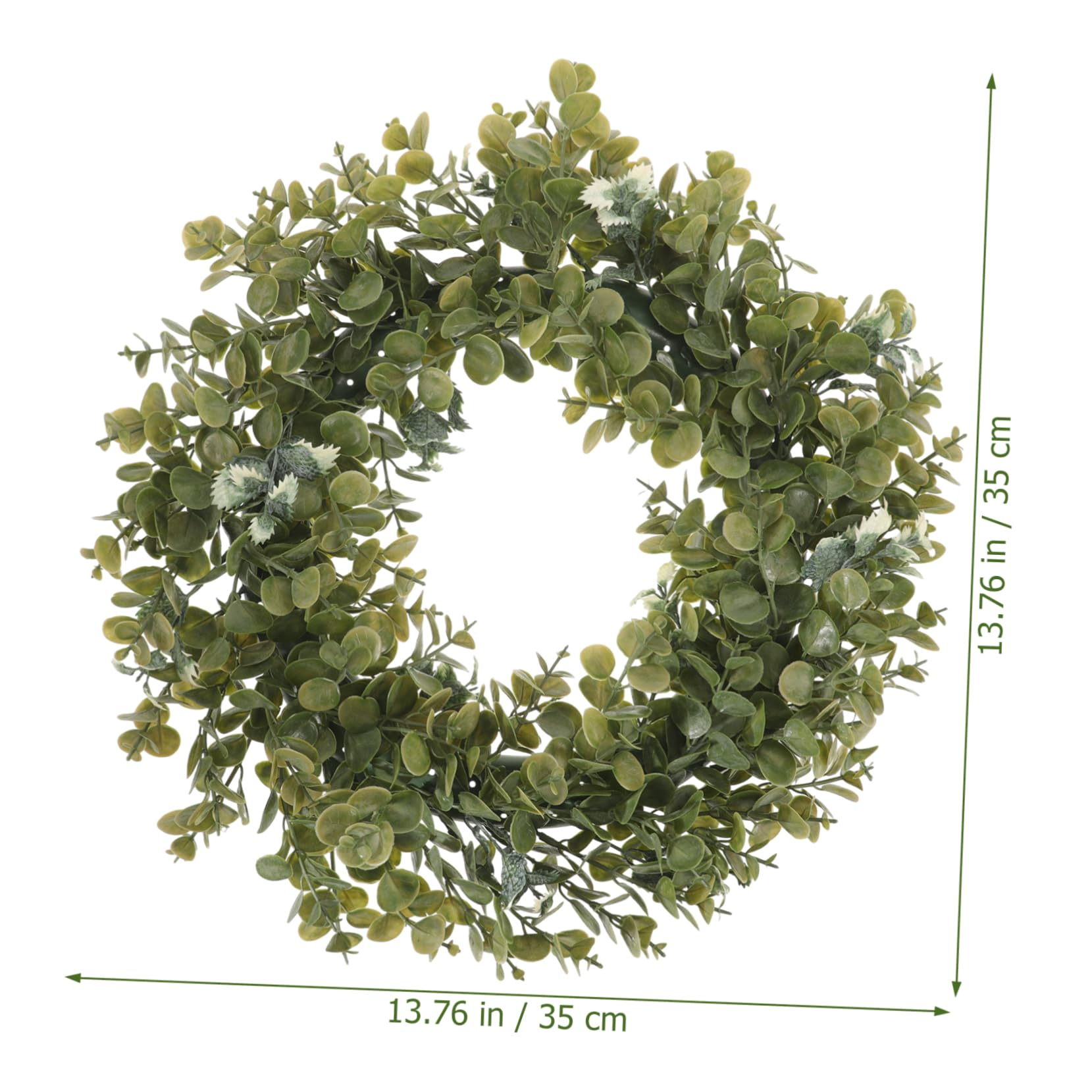 Ipetboom Ghirlanda Decorativa di Eucalipto Artificiale Verde in Plastica Aspetto Naturale Simulato, senza Necessità di Potatura o Annaffiatura, per Decorazioni Interne e Festive