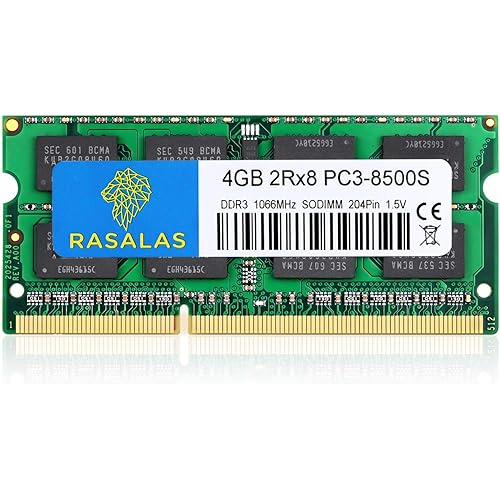 Rasalas 4GB DDR3 1067MHz/1066MHz PC3-8500 SODIMM DDR3 RAM Memory Upgrade Kit for MacBook Pro, MacBook, Mac Mini and iMac