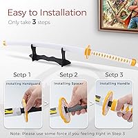 Vista 89 de Cold Blade Demon Katana - Réplica de anime de 41 pulgadas con cinturón y soporte, espada duradera perfecta para cosplay, espada Nichirin con diseño