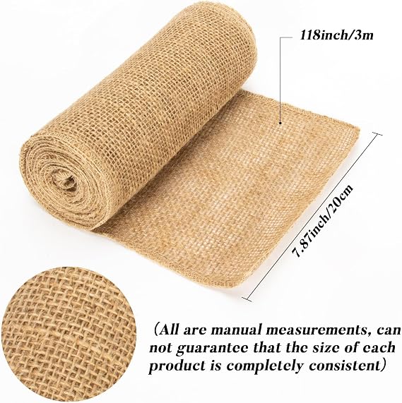2 Rolls Burlap Roll - Burlap Tree Wraps To Protect Bark 7.8 X 118 Sackcloth Fabric Wrap Burlap Plant Covers Freeze Protection Tree Covers For Winter Garden Plants Tree Trunk Protector Jute Keep Warm