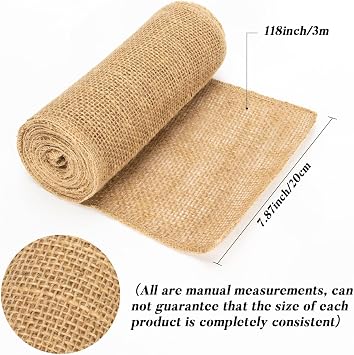 2 Rolls Burlap Roll - Burlap Tree Wraps To Protect Bark 7.8 X 118 Sackcloth Fabric Wrap Burlap Plant Covers Freeze Protection Tree Covers For Winter Garden Plants Tree Trunk Protector Jute Keep Warm