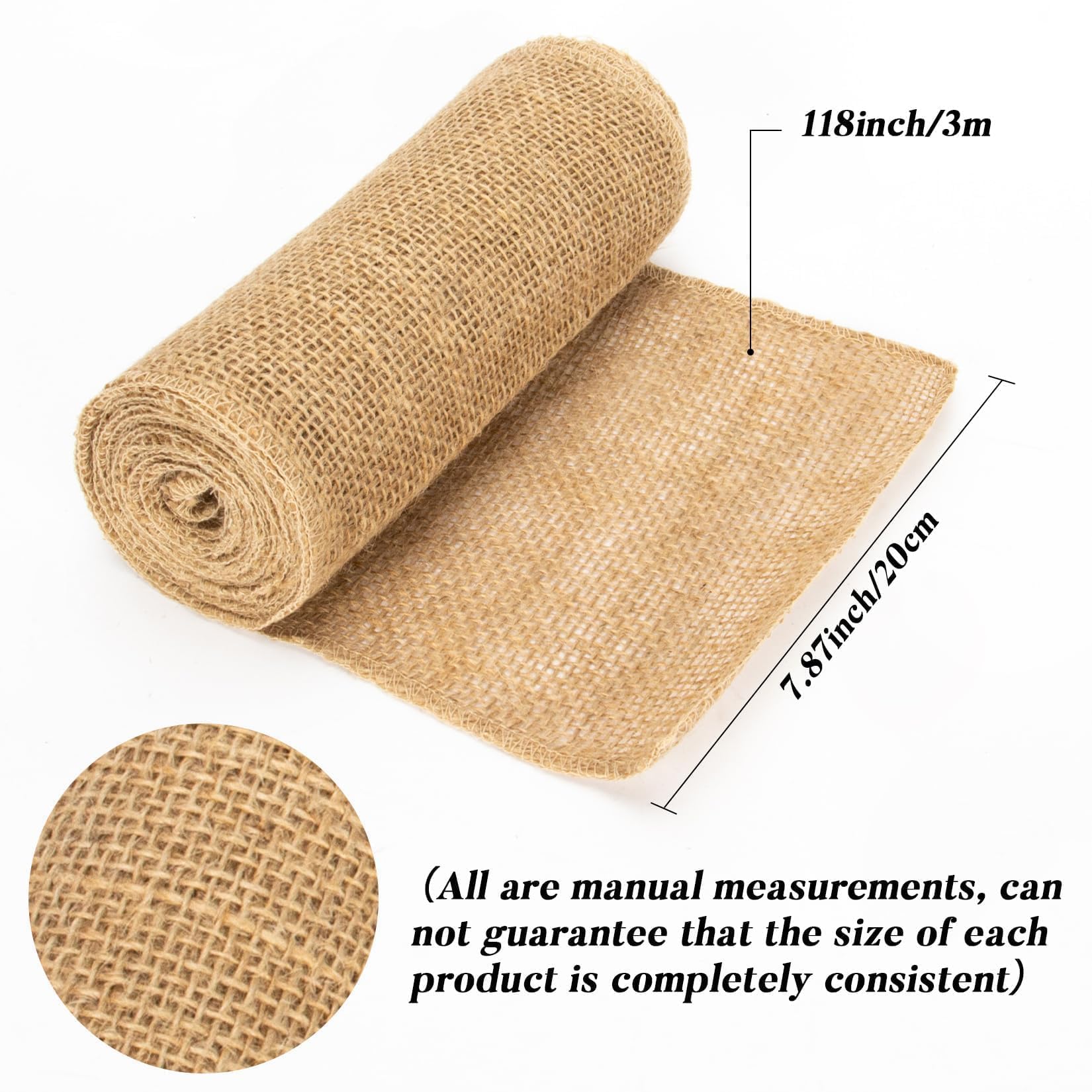 2 Rolls Burlap Roll - Burlap Tree Wraps To Protect Bark 7.8