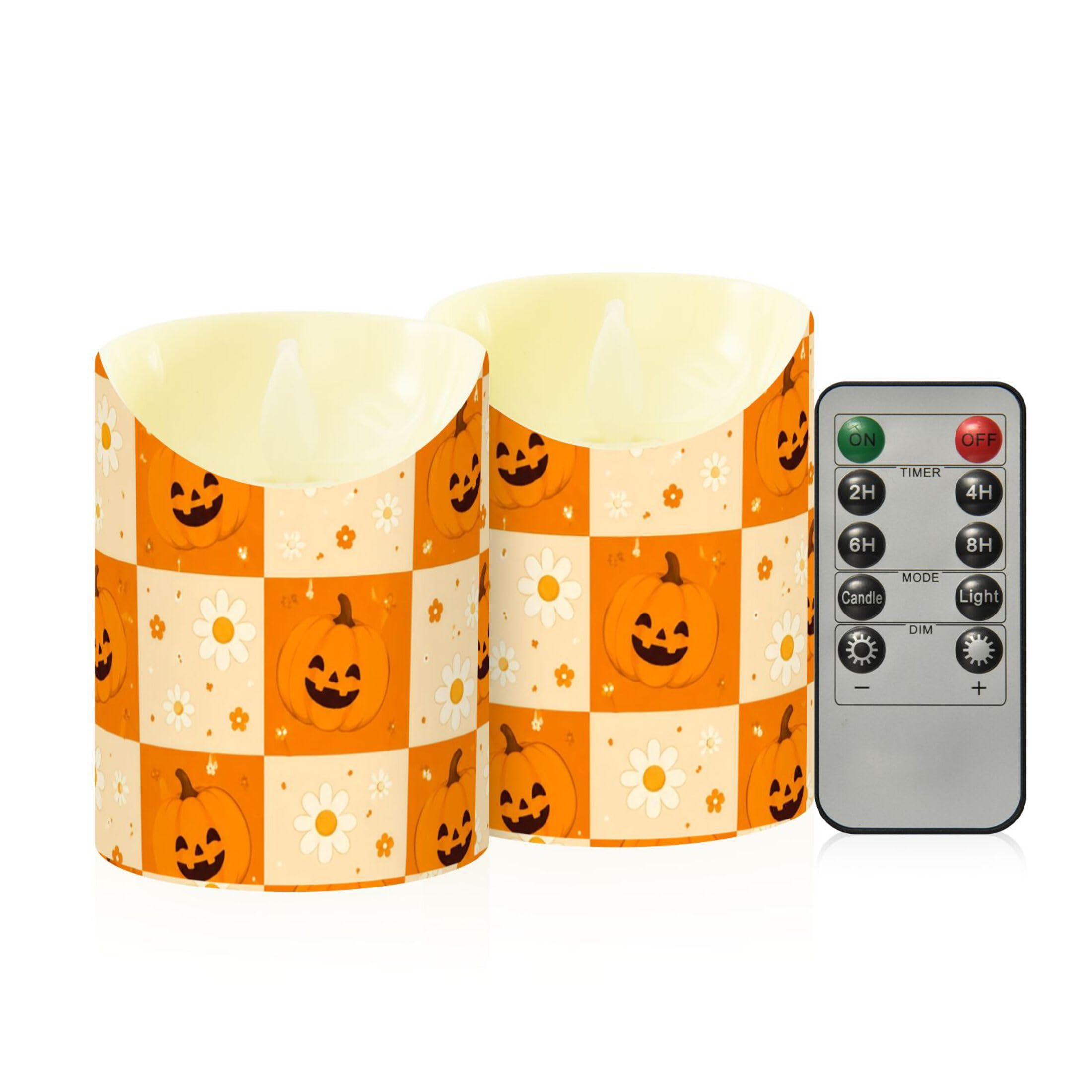 Kutsu Flameless Candles Set of 2, Battery Operated LED Flickering Candles