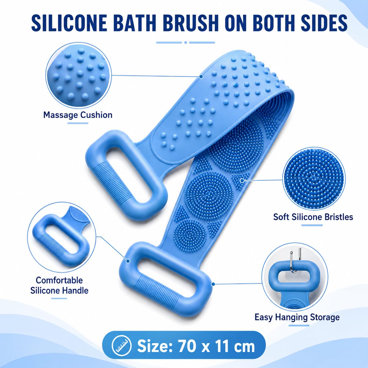 Sulfar Nixy Body Back Scrubber - Exfoliate & Massage -5