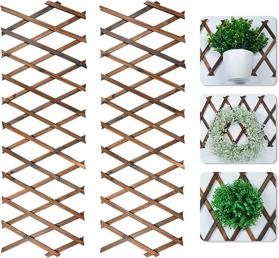 yeesport Expandable Plant Trellis 2 Pcs, Holz Trennwand Pflanzer