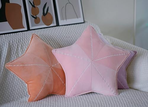 Miniatura 5 de HXIYAN Starfish, almohada de concha, cojín de felpa, cojín de automóvil, cojín de cintura, cojín de silla característico interesante (rosa estrella,