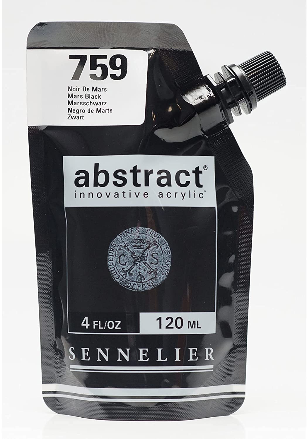 Sennelier Mars Black Abstract Acrylic Paint Pouch, 4.05 Fl Oz (Pack Of 1),