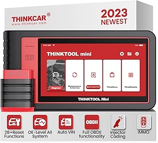 THINKCAR OBD2 Scanner THINKTOOL Mini All System Scan Tool with 28 Services Bidirectional Scan Tool, IMMO/DPF/EPB/BMS/SUS/Injector/ABS Bleed, Car Scanner, AutoAuth for FCA SGW, Lifetime Free Update