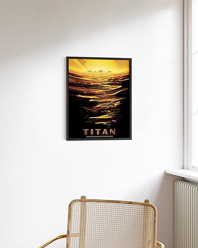 Miniatura 4 de HAUS AND HUES Pósters espaciales retro de ciencia ficción  Arte futurismo JPL de la NASA, impresiones de Space Girl y viajes, sin marco, 12 x 16