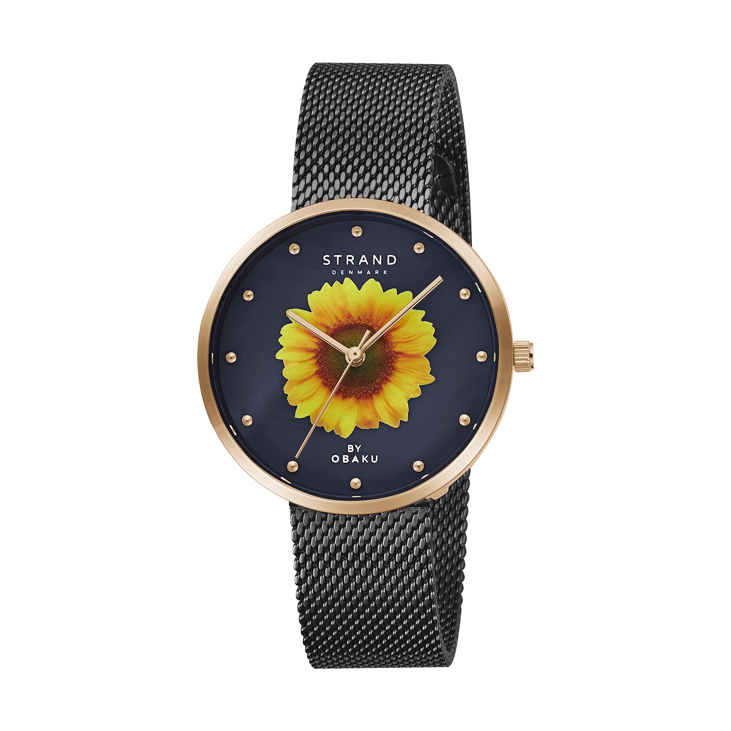 Strand By Obaku Sunflower Night Quartz Multicolor Round Dial Womens Watch - S700LXVBMB-DS (B097HLBLWQ) Amazon Price History, Amazon Price Tracker