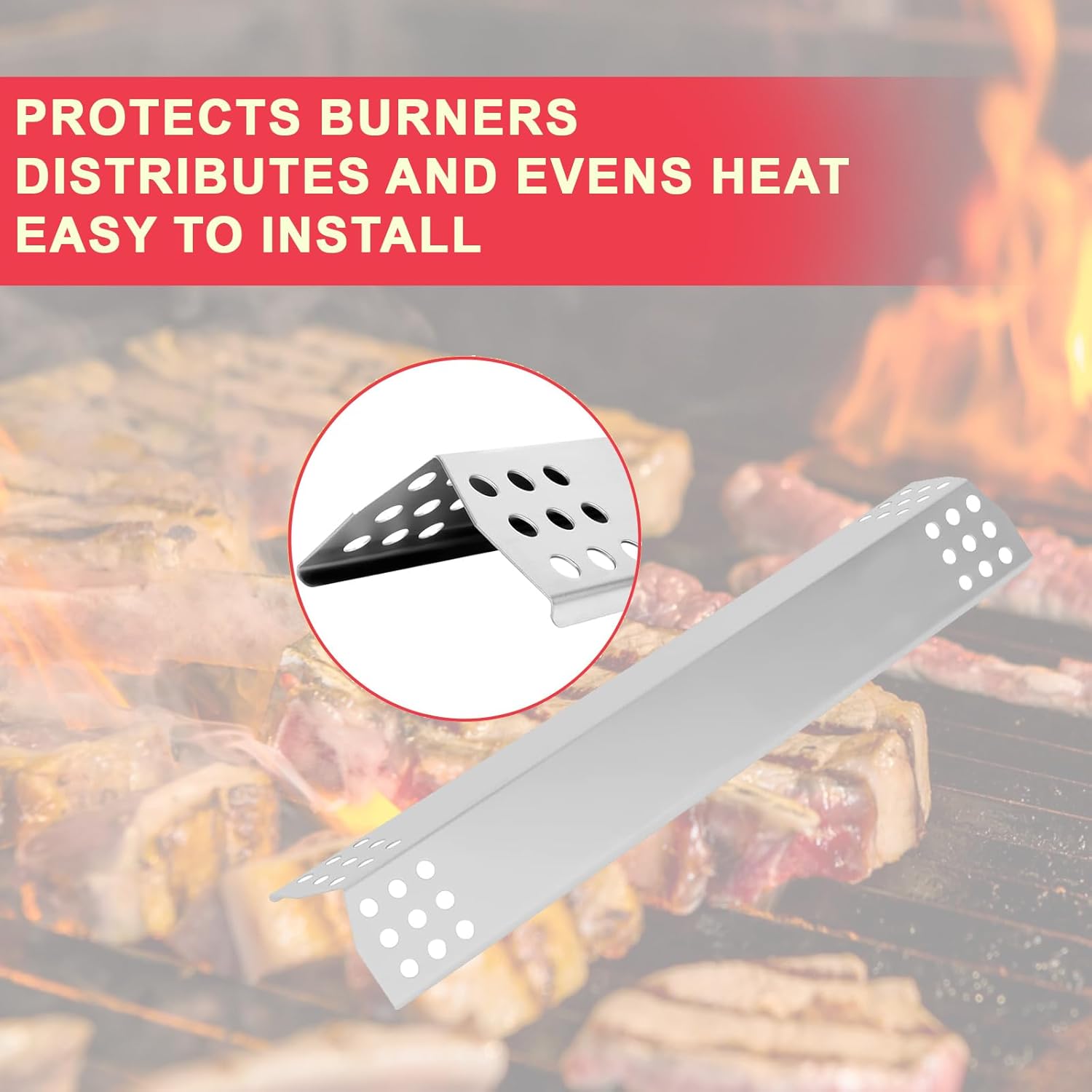 Replacement Parts Kit for KitchenAid 720-0954, 720-0733A, 720-0954A, 720-0733D, 720-0954L, 730-0733, 740-0733A, 730-0733A, 740-0733 Grill Parts, Nexgrill Parts 720-0733 720-0733A,Solid Stainless Steel