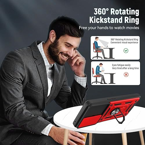 Miniatura 9 de YKHJKLEC Funda protectora para OnePlus Nord N30 5G con 2 protectores de pantalla HD, resistente a prueba de golpes con rotación de 360 con soporte