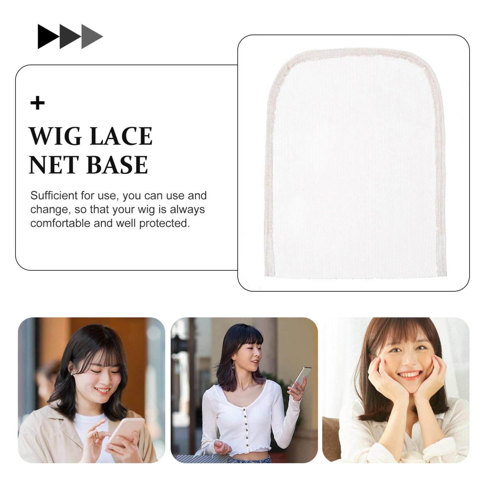 Baluue Lace Hair Net for Wig Making 5.51X4.33 Inch Transparent Lace Mesh Base Lightweight Breathable Net for Wig Making and Ventilation - Image 3