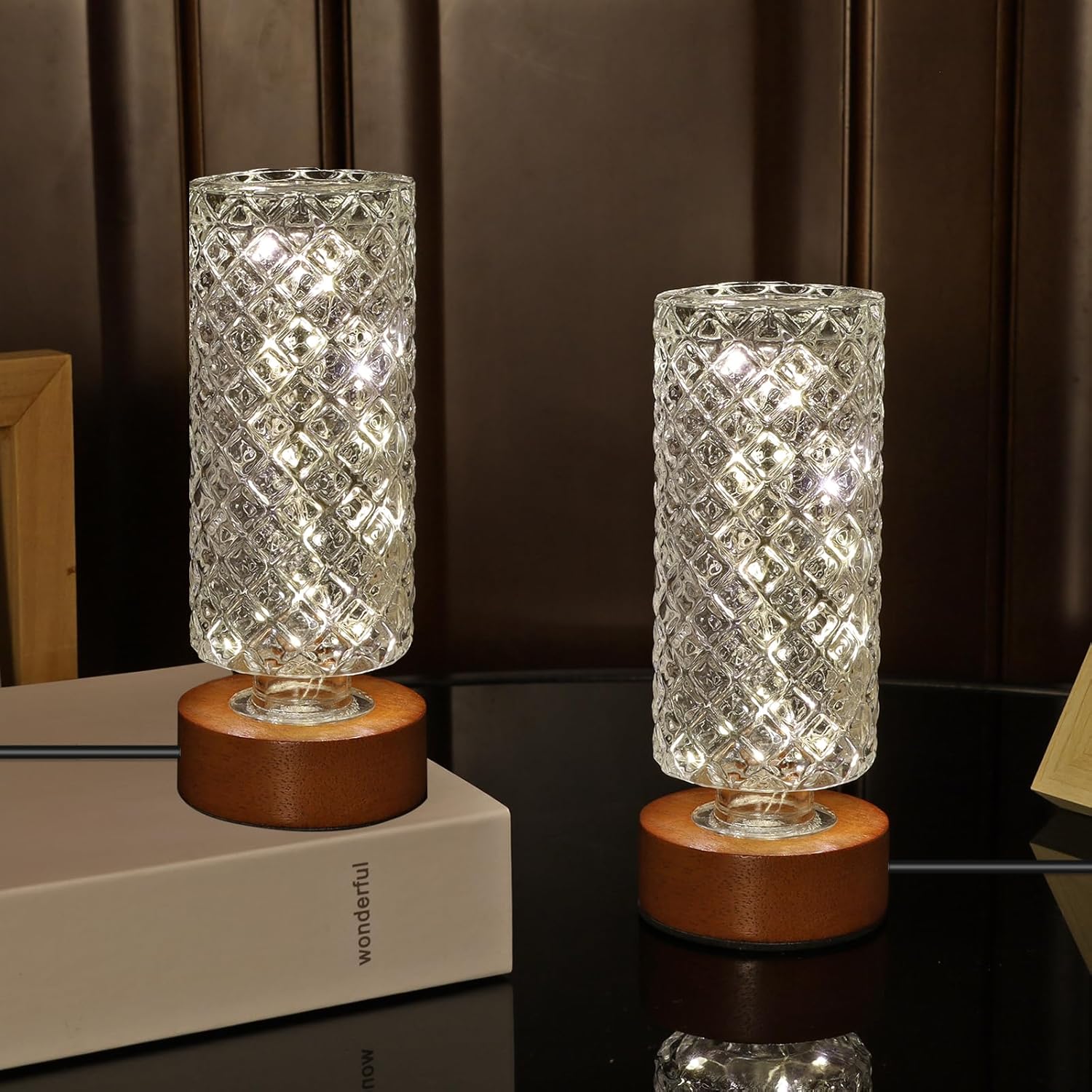Small Dimmable Warm Night Light,Adjustable Brightness Nightlights,Mini Nightstand Lamp for for Living Room Home,Bathroom, Adults, Hallway, Bedroom, Stairway,Gifts