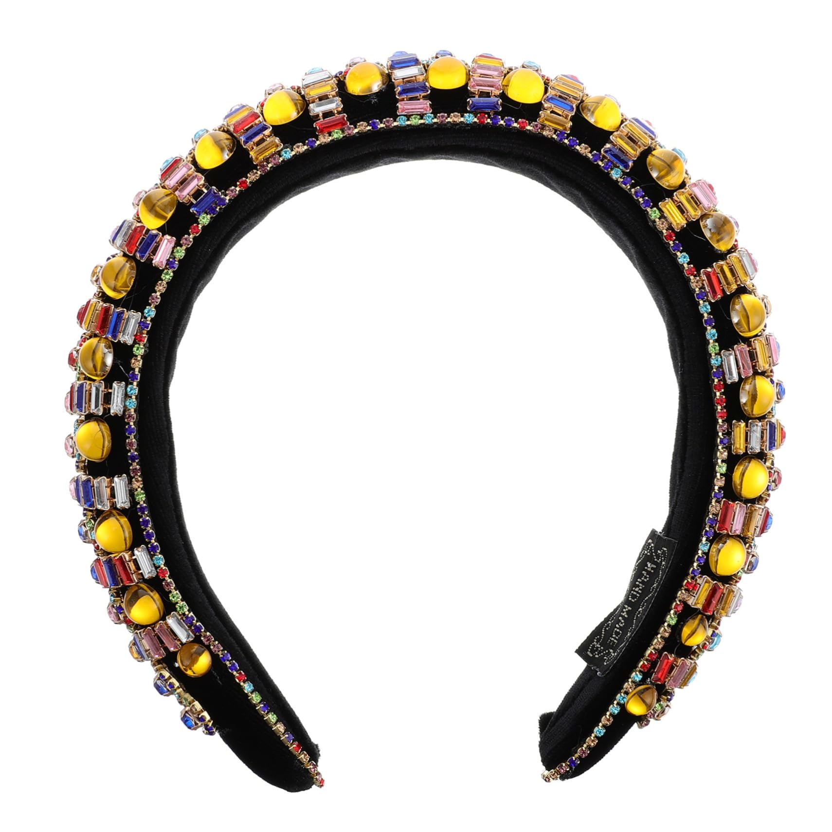 Gatuida Diadema Ancha Piedras Brillantes para Mujer Vintage Gemas de Imitación Accesorio Cabello Adecuado para Uso Diario y Ocasiones Obsequios