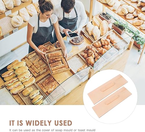 Miniatura 5 de Healifty 2 moldes para pan de jabón, cubiertas de tapa de caja de madera, rectangulares sin terminar, moldes de velas para moldes, tapas para moldes