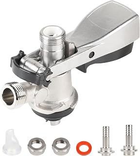 CPROSP Acoplador de Barril de Cerveza Tipo S, Dispensador Cerveza Barril Rosca G5/8, Acero Inoxidable 304 y Latón, para la Elaboración de Casera, Restaurantes(Sin válvula de Alivio de presión)