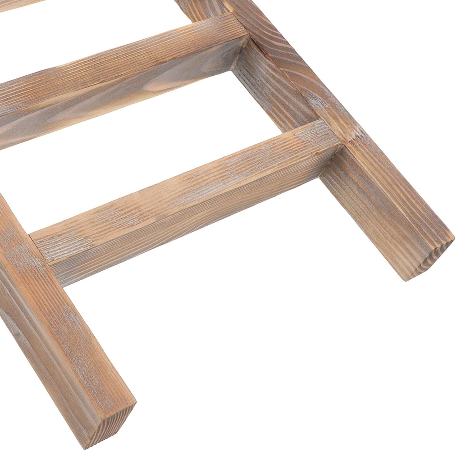 Wood Ladder Towel Rack for Dorm and Camper Rustic Brown image 3