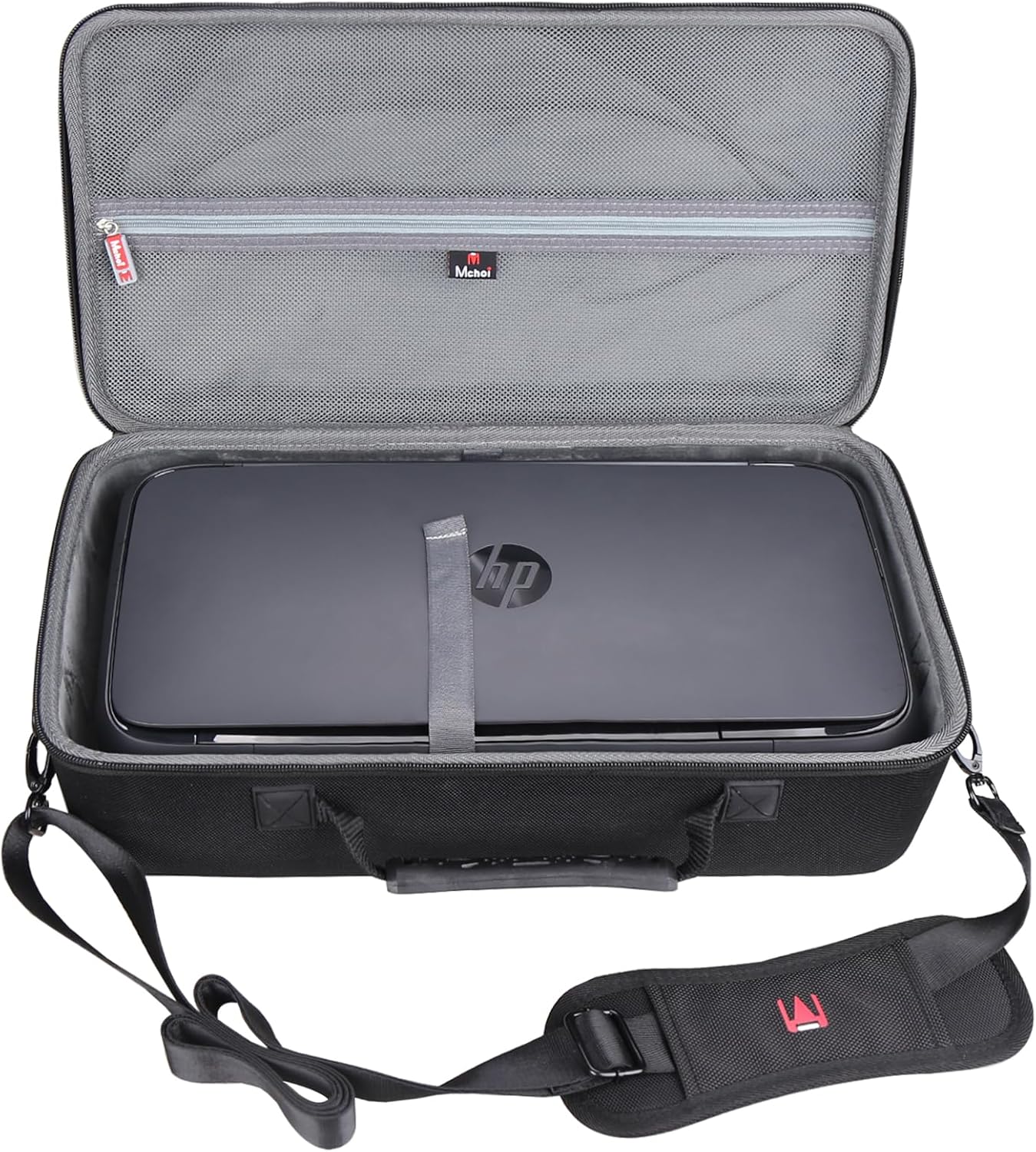 Mchoi Hard Travel Case Compatible with HP OfficeJet 250 All-in-One Portable Printer (CZ992A) (All Black)