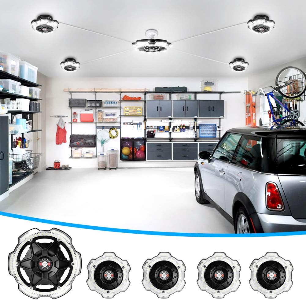 Uр Tо 60% оƒƒ LED Garage Light Group - OZS 120W Shop Lights for Workshop 20000LM Ceiling Lights 6500K LED Garage - Indoor E26 E27 Lamp Head LED Shop Decoration Light