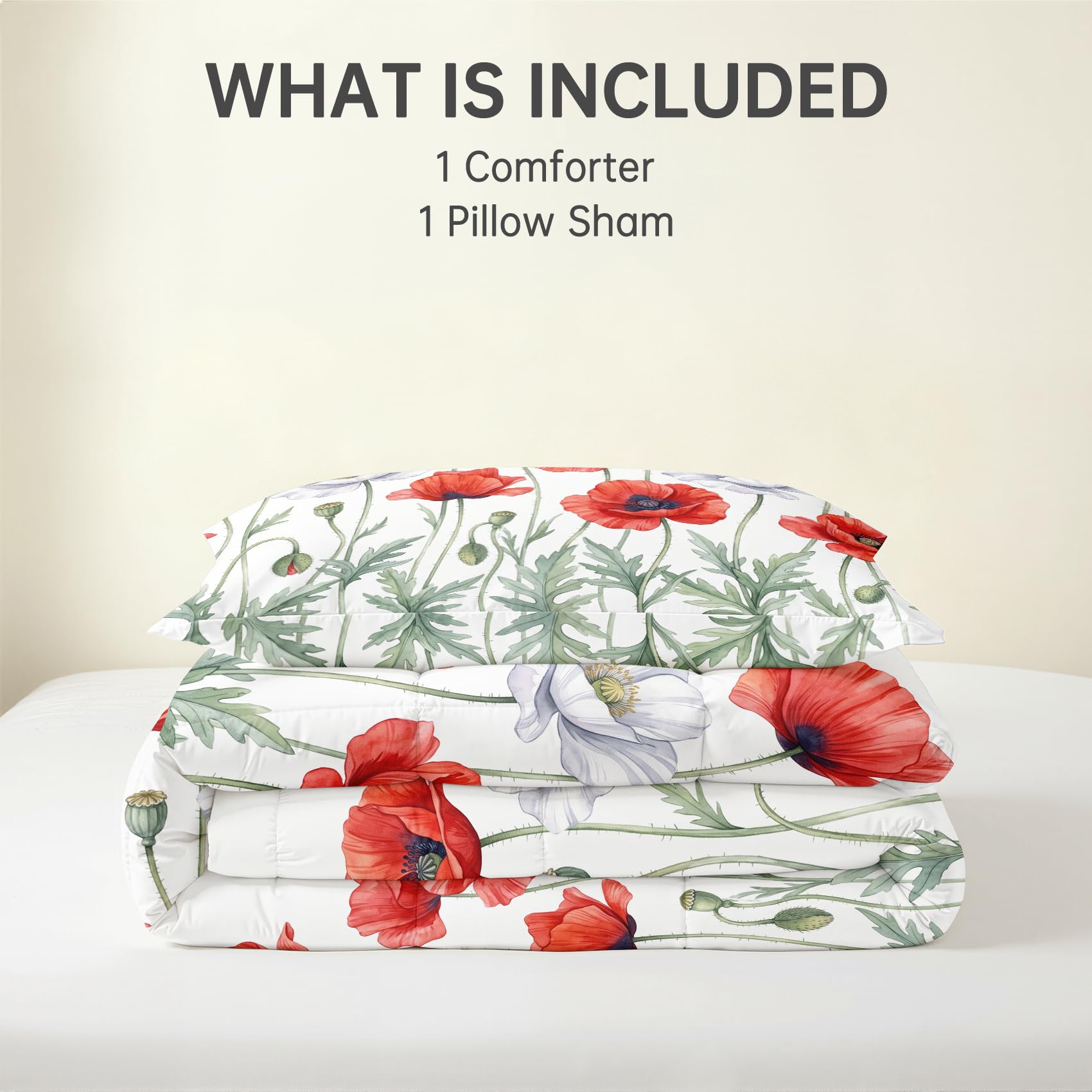 Mohnblumen Bettdecke 135x200