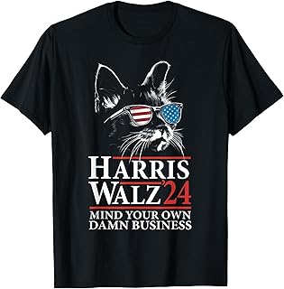 Walz Mind Your Own Damn Business Harris Waltz Cat Lady T-Shirt