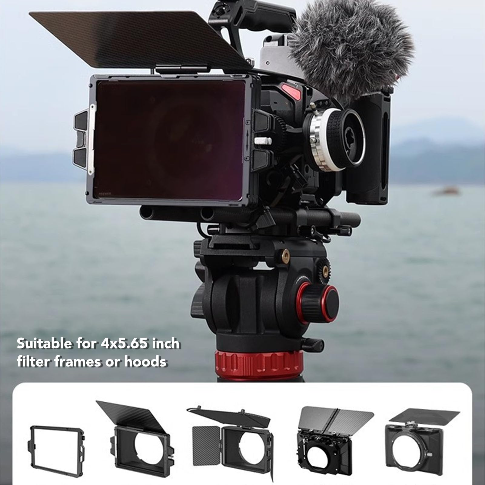 4 X 5,65 Zoll Matte Box Quadratischer UV-Filter, Mehrfach Beschichteter Kino-Neutraldichtefilter, HD-Kinoschutzfilter aus Optischem Glas, Kompatibel mit und Anderen