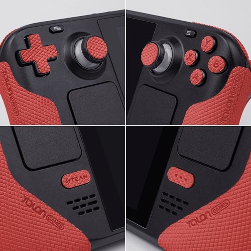 Vista 8 de TALONGAMES Empuñaduras de control para Steam Deck (rojo)