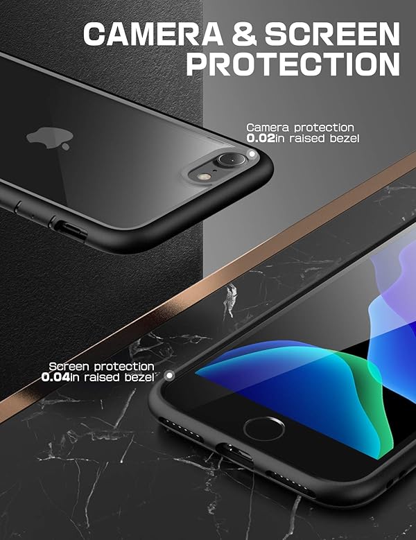 SUPCASE Unicorn Beetle Style Case Designed for iPhone SE 2nd (2020) /iPhone 7/8, Premium Hybrid Protective Clear Bumper Case (Black) by SUPCASE - Image 4