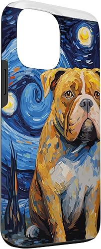 Miniatura 3 de Funda para iPhone 13 Pro Max American Bully Starry Night para perro, mamá, perro, papá